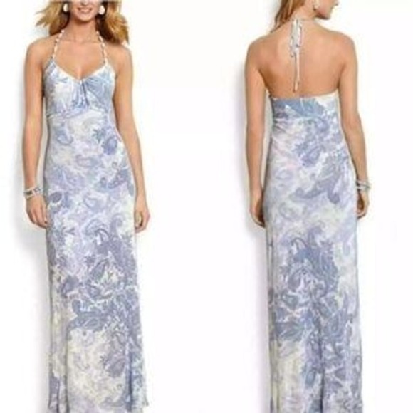 Tommy Bahama Women's Shadow Paisley Maxi Dress Evertide XS NWT